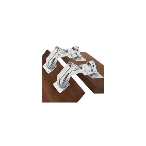 Lot de 2 charnières d'armoire à fermeture douce à 170 degrés, charnières de porte de placard de cuisine, charnières de porte cachées hydrauliques dissimulées pour chambre à coucher, salle de bain (1/5)