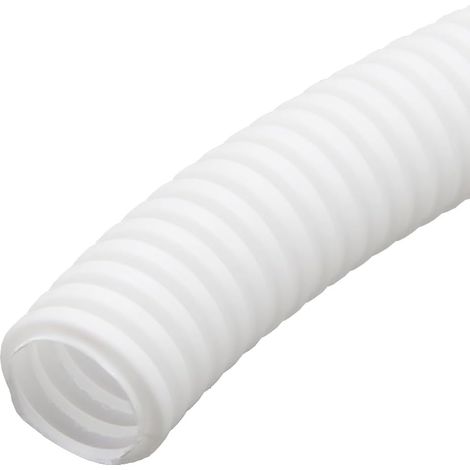 Gaine Câbles Électriques Voiture Gaine Ondulée Flexible Protection Cache Fermé Tuyau Fil Gaine Isolante Conduit Tube Rangement Câble Blanc Extérieur 10mm Long 5 Mètres (1/5)