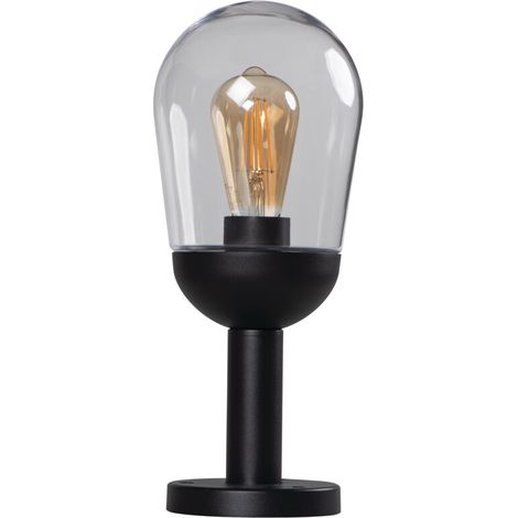 Borne lumineuse jardin noire IP44 E27 15W Liego Kanlux (1/5)