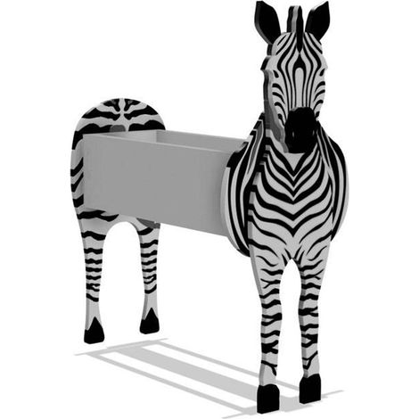 Pflanztopf aus PVC mit Zebra-Motiv, 34 x 24 cm – abnehmbar und einzigartiges Design für Sukkulenten und kleine Blumen (1/5)