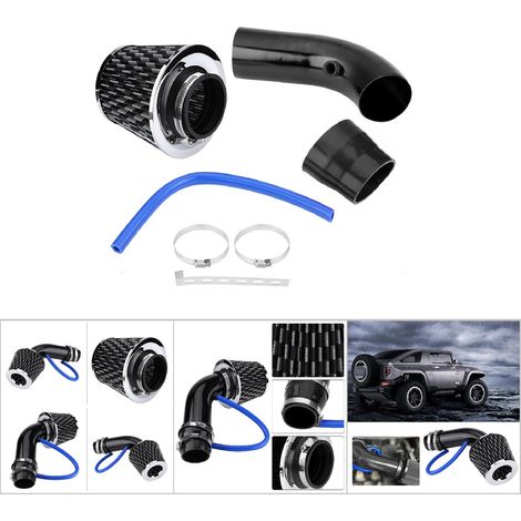 Filtre à air froid universel 76mm 3 pouces pour voiture, kit tuyau d'admission en aluminium, fibre de carbone, induction (1/3)