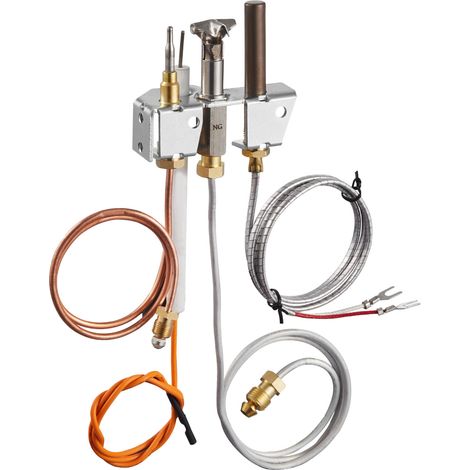 VEVOR Erdgas Pilotbrenner-Baugruppe, OE 4021-732, 25660 Kamin-Gaszündflamme, Ersatz für Erdgaszündung mit Zündrohr, Thermoelement, Thermosäule, Drähten, kompatibel mit Heatilator-Modellen (1/5)