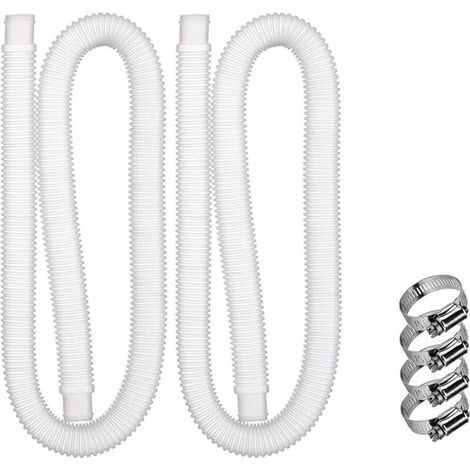 Tuyau de piscine hors sol, 3.2cm/1.25in de diamètre, 1.5m/59in de long pour filtre de piscine Intex 330 GPH, 530 GPH et 1000 GPH
