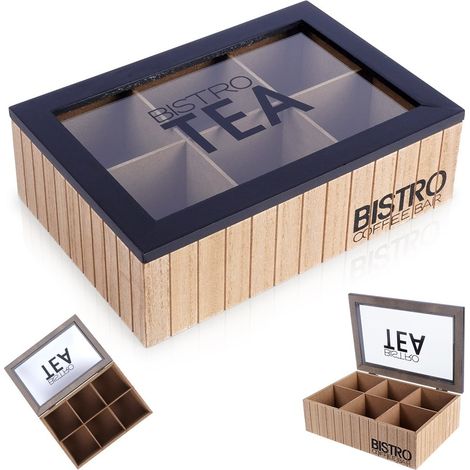 Scatola organizer per il tè e porta bustine di tè. (1/5)