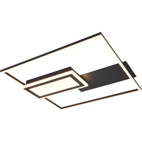 Plafonnier carré Spiro noir 50cm - R67862932 (1/3)