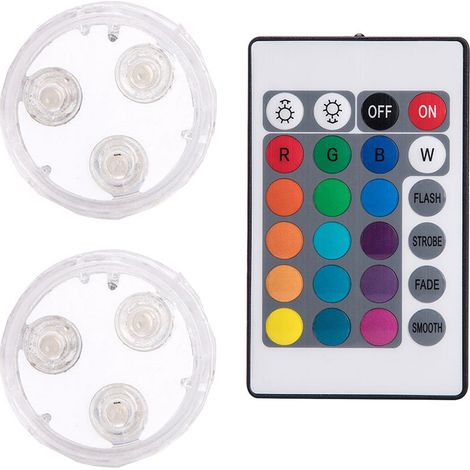 IP68 Waterproof Remote Submersible LED Underwater Light Battery Swimming Pool Night Light Wedding Party Garden Decor RGB Lamp (1/5)