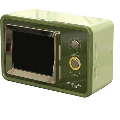Enceinte Bluetooth rétro, système audio vintage vert (1/5)