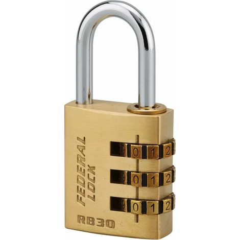 THIRARD - Cadenas à combinaison RB, laiton, 3 chiffres, intérieur, anse acier, 30mm - THIRARD (1/3)