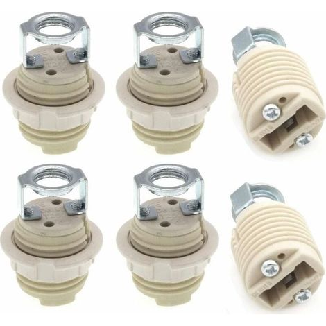 Lot de 6 supports de lampe G9 avec support – douille halogène G9 filetée en céramique (1/4)