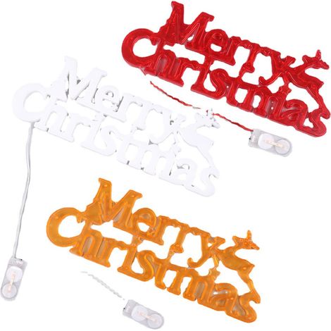 Panneau Lumineux Noel - 28 x 11 cm - 30 LED Blanc Chaud - Panneau Décoratif Pour Guirlande Porte Fenêtre Mur Table - ABS Résistant - Alimentation Par 2 Piles CR2032 (1/5)