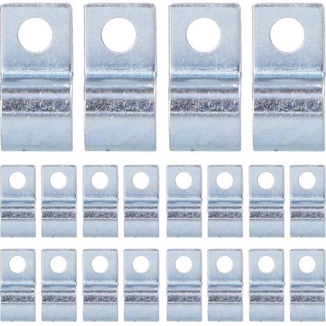 20 Stück Einzelloch-Rohrschellen, verzinkt, Edelstahl, für Gummiringe und Stahlrohre, 10 mm