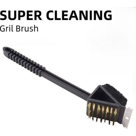 Brosse À Gril - Double Face - 36,3 Cm - Pour Barbecue Gaz Charbon Fumoir Four - Lot De 2 (1/5)