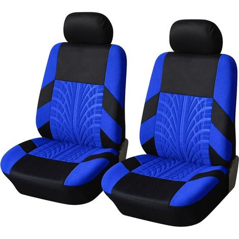 Juego de fundas protectoras universales para asientos de coche y furgoneta, color azul. (1/5)
