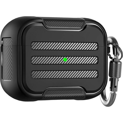 Airpods Pro Case, Rugged Shockproof Tpu Case Cover Accessories Compatible With Apple Airpods Pro (black)