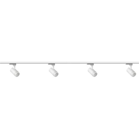 Kit rail triphasé 3F 4xGU10 2x1m blanc Milano Polux (1/3)