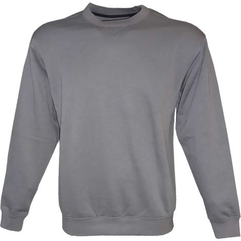 Sweat col rond gris - Pull casual confort homme femme (1/5)