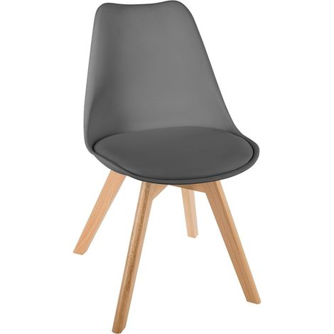 Chaise scandinave Baya gris clair (1/3)