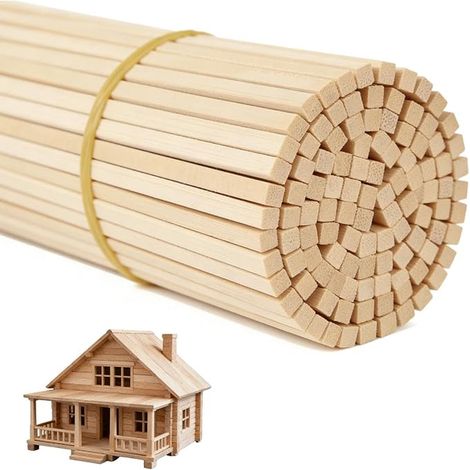 wooden sticks square 5 x 5 x 300 mm (1/5)