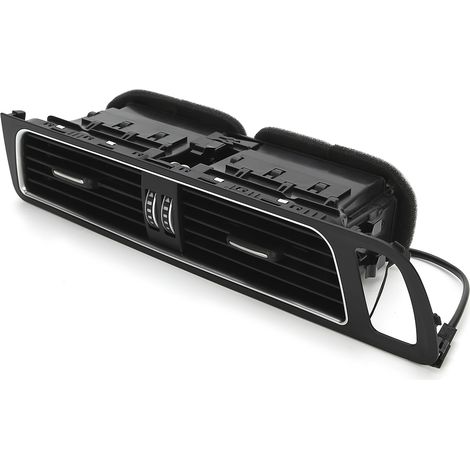 Grille d'aération centrale tableau de bord 8R1820951L compatible Audi Q5 2009-2017, bouche ventilation habitacle, pièce intérieure noire.