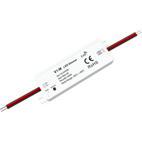 Regolatore striscia LED monocolore 12-24V SKYDANCE V1-M Compatibile con telecomando RF Bianco (1/2)