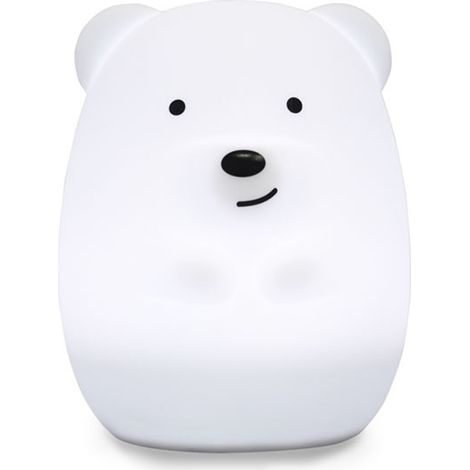 Veilleuse LED rechargeable en forme d'ours, idéale pour les chambres, les tables de chevet, les salons et les ambiances chaleureuses.-AquaForge (1/5)