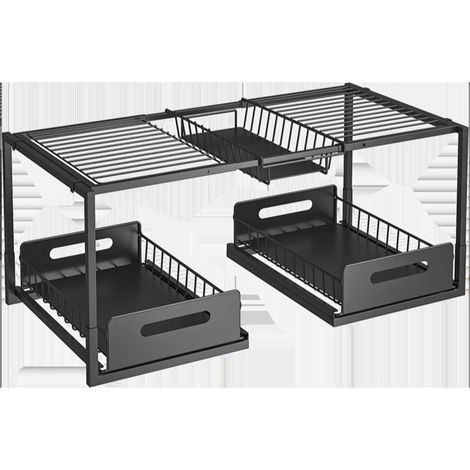 Organizer Sottolavello Cucina Espandibile Con 2 Cassetti Estraibili