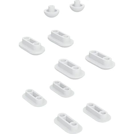 Geberit jeu de tampons amortisseurs pour lunette et couvercle de WC, pour Geberit AquaClean Tuma / Sela (jusqu'à l'année de fabrication 2018) : blanc, 242878001