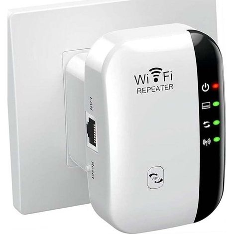 Répéteur WiFi Puissant 300Mbps Amplificateur WiFi Puissant 2.4GHz WiFi Range Booster WiFi Répéteur Extenseur sans Fil avec Port Ethernet, WiFi Extender WiFi Booster, Protection WPS (1/5)