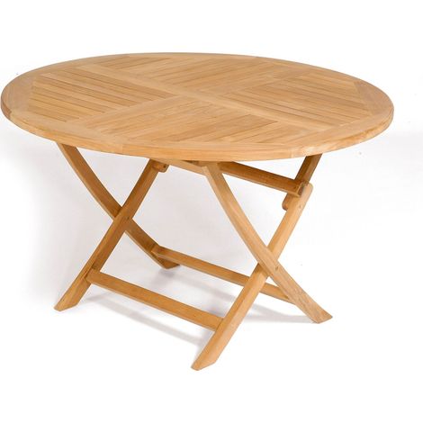 Klapptisch York 120 cm rund Teakholz (1/2)