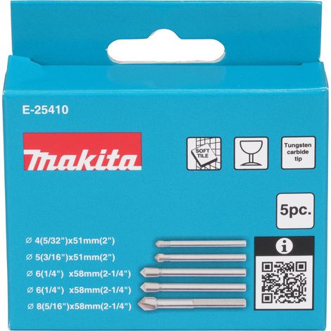 Makita e-25410 glas-/fliesenbohrer-set 5-tlg.