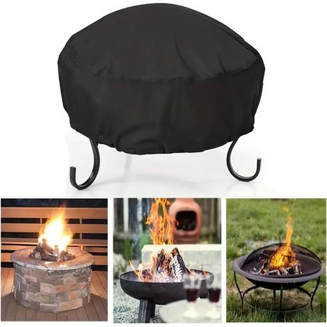 Protection de brasero ronde, imperméable, coupe-vent, résistante aux UV, tissu Oxford 80x65 cm, adaptée au four, à la salle à manger et au jardin