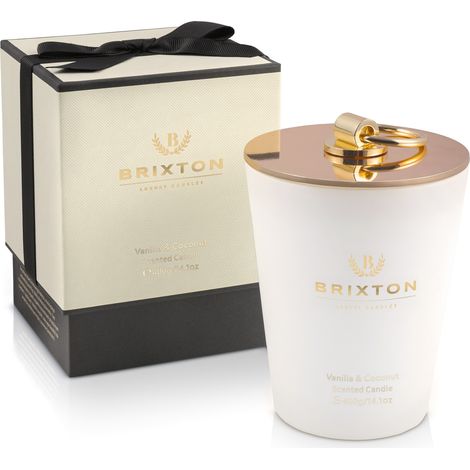 Vela aromática Homms Brixton de vainilla y coco, 400 g (1/5)