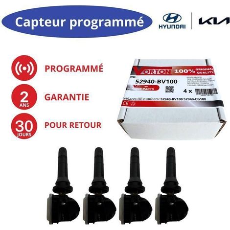Sensore TPMS 433 MHz preprogrammato per KIA EV6, Sportage V e HYUNDAI Tucson IV – rif. 52940-BV100/CG100