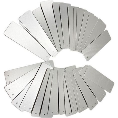 Étiquettes en aluminium pour le jardinage, 100 pièces, rectangulaires, panneaux extérieurs, panneaux métalliques, étiquettes pour plantes de jardinage, panneaux en aluminium (1/4)