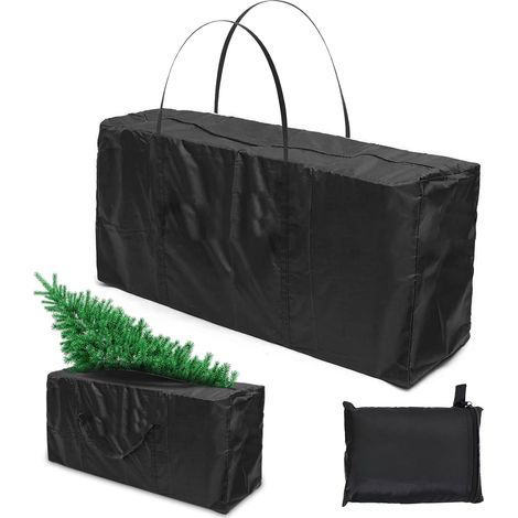 Sac de rangement pour coussins de jardin 173 x 76 x 51 cm, en tissu Oxford 210D, grande housse de protection imperméable avec poignée de transport, idéal pour les coussins de sapin de Noël. (1/5)