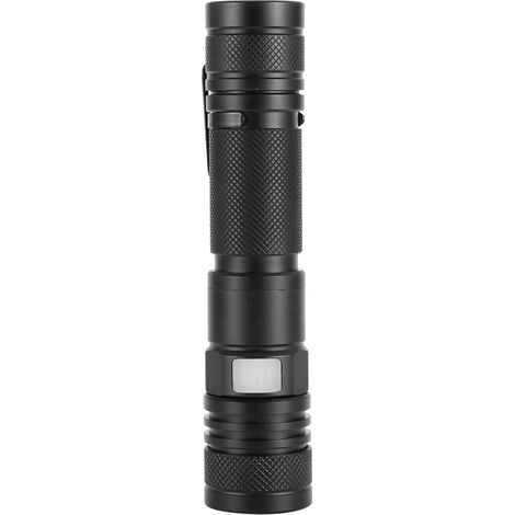 Lampe torche LED aluminium étanche rechargeable USB ultra-lumineuse pour extérieur urgence (1/5)