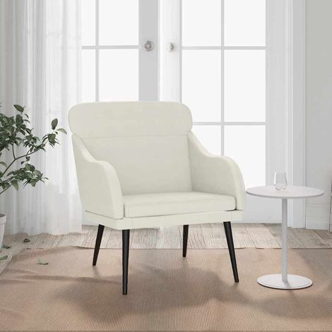 Sessel Creme 63x76x80 cm Samt