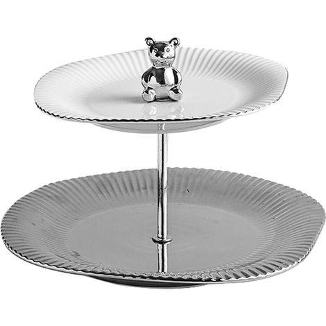 Présentoir à cupcakes 2 étages (Grand) pour gâteaux et desserts, plateau de service pour fêtes, thé, buffets. (1/5)