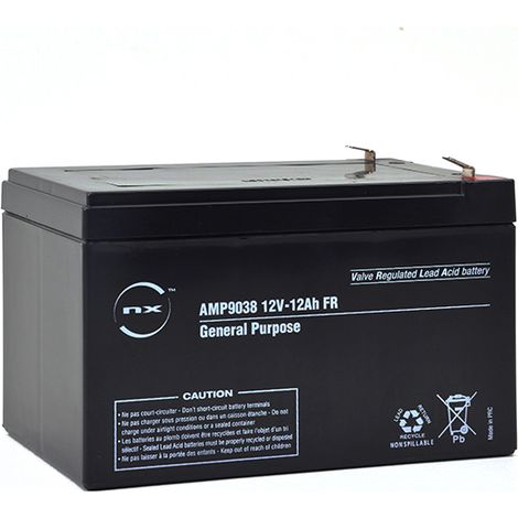NX – Batterie plomb AGM 12V 12Ah étanche sans entretien – Applications autonomes et solaires – Terminaison T2 – Dimensions 95x151x98mm