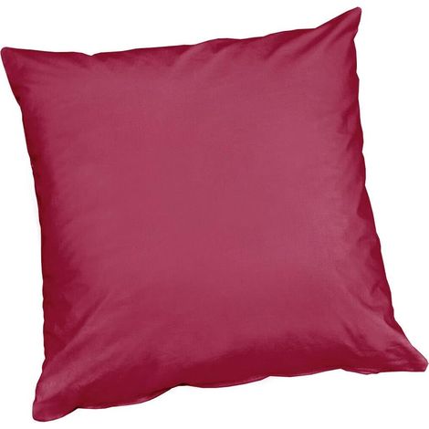 Fodera Cuscino Cotone Lucido 40x40 Cm Cerniera Copricuscino 100% Made In Italy - Porpora