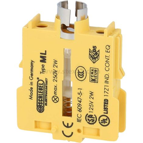 Georg Schlegel Modul-Lampenfassung BA9s Baureihe Kontaktgeber MT, beleuchtbar Schraubanschluss, Querschnitt 2,5mm² - 1 Stück (1/3)