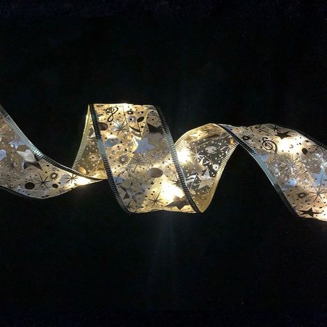 Décorations de Noël, bandes lumineuses LED (10 mètres), décorations lumineuses pour sapin de Noël, guirlandes de rubans (1/5)