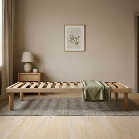 Talamo Italia Somier cuadrado y medio Amira, Base ortopédica con listones de madera, 100% Made in Italy, Cm 120x190h31, con embalaje reforzado (1/3)