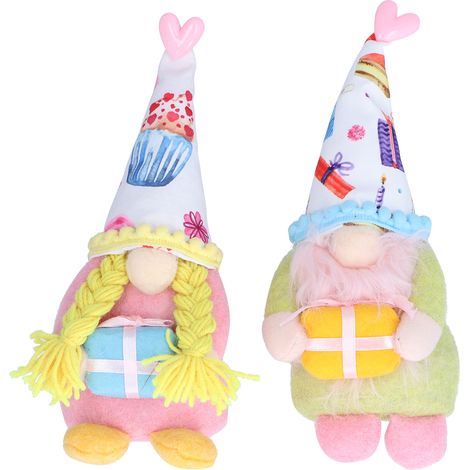2 figurines gnomes de Saint-Valentin, couple nain debout, décoration d'amour, 2 pièces. (1/5)