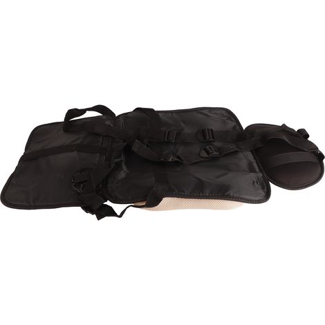 Siège auto bébé portable, large et épais, stable et sûr, universel pour nourrissons et tout-petits, beige et gris. (1/4)
