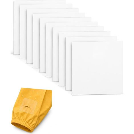 10 Pièces Patchs de Réparation TPU 10 x 10 cm, Ruban Adhésif Transparent Autocollant et Découpable, Kit Réparation pour Piscine, Spa, Matelas Gonflable, Bateau, Bouée, Tente et Jouets Gonflables (1/5)