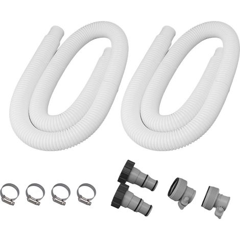 Kit de remplacement pour tuyau de filtre de piscine de 3,8 cm avec colliers d'adaptateur, tuyau de remplacement pour pompe de piscine,de DEBUNS (1/5)