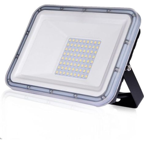 50-W-LED-Außenstrahler, IP67 wasserdicht, 6500 K Kaltweiß, 4500 lm, für Garage, Garten, Terrasse, Hof, Veranda [Energieklasse F] – Crezuo