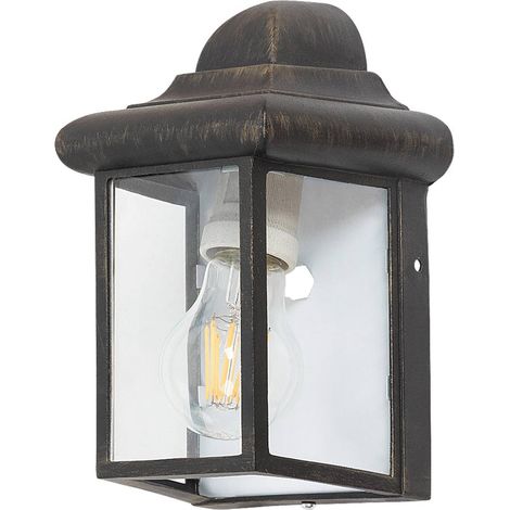 parete lampada esterna della luce vetro alluminio Norvich antikgold L: 12 cm B: 14.5 cm H: 22cm IP43 (1/5)