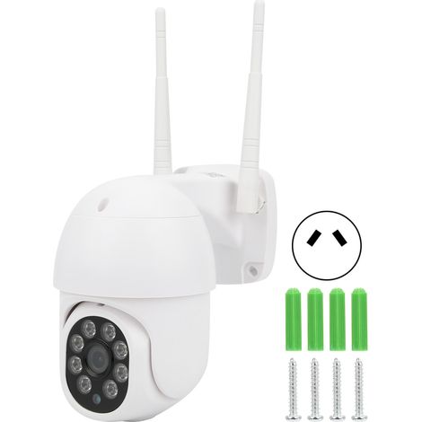 Caméra IP PTZ Wifi 1080P, IP66 étanche, détection de mouvement, intercom bidirectionnel, vision nocturne, système de sécurité 100-240V prise AU. (1/5)